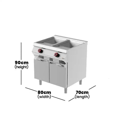 Desco FRE72M0 Double Bowl Electric Fryer 2 x 13.5 Liters 21 kW   HorecaStore