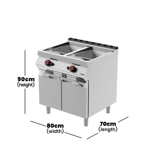 Desco FRG72M00 Double Bowl Gas Fryer 2 x 11 Liters 20 kW   HorecaStore
