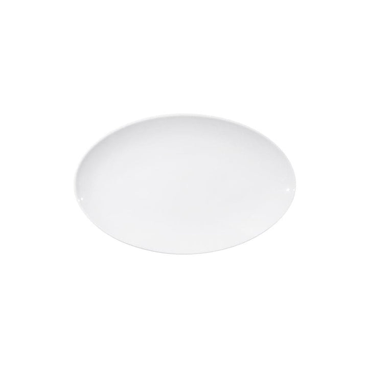 Furtino England Delta 23cm/9" White Porcelain Oval Plate - HorecaStore