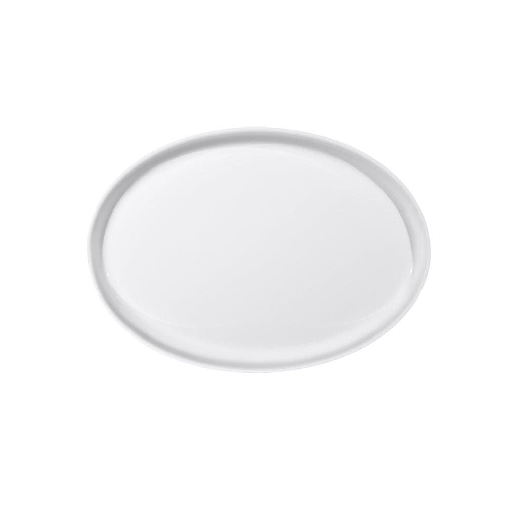 Furtino England Delta 37.5cm/14.5" White Porcelain Oval Plate - HorecaStore