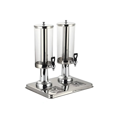 THS Stainless Steel Dual Juice Dispenser, 4 Ltr