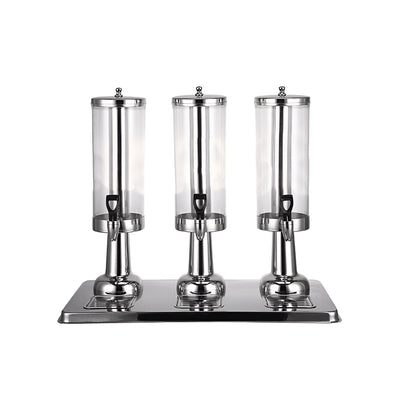 THS Stainless Steel Triple Juice Dispenser, 4 Ltr