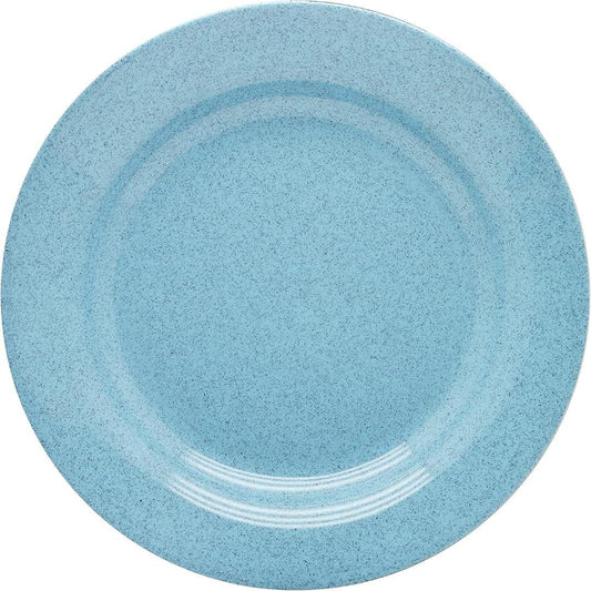 Dinewell 10.5"/26.6CM Melamine Round Rim Soup Plate Blue Speckle 4/Case