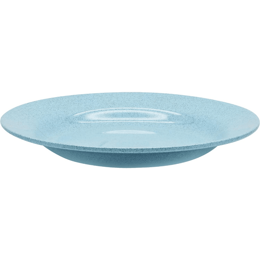 Dinewell 10.5"/26.6CM Melamine Round Rim Soup Plate Blue Speckle 4/Case