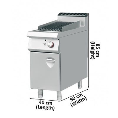 THS Gas Grill Smooth, 14 kW, 40 x 90 x 85 cm