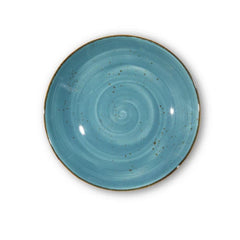 Furtino England Exotic 9"/22.8cm Blue Porcelain Coupe Plate