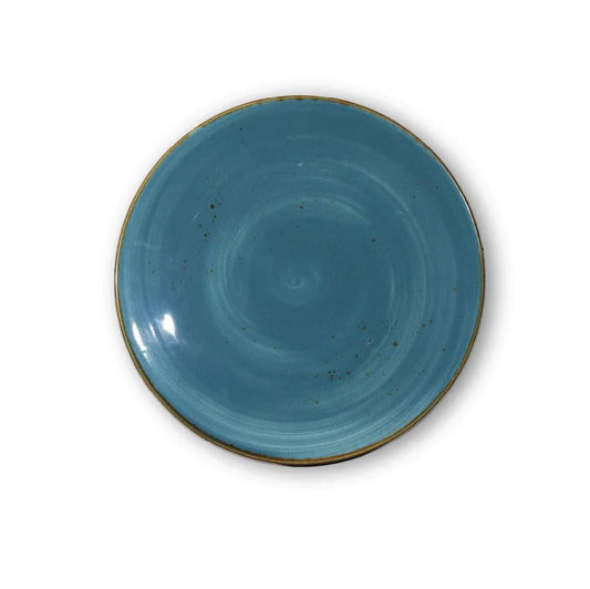 Furtino England Exotic 11"/28cm Blue Porcelain Coupe Plate - HorecaStore