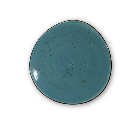 Furtino England Exotic 10.5"/26.5cm Blue Porcelain Triangle Plate - HorecaStore