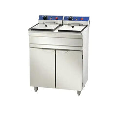 THS EFB-152V/C Electric Fryer With Cabinet, Tank Capacity 15+15 Liters 3.3+3.3 kW, 69.5 x 53 x 97 cm