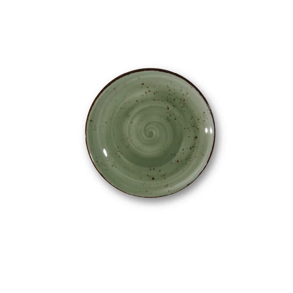 Furtino England Exotic 8"/20cm Green Porcelain Coupe Plate - HorecaStore