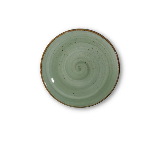 Furtino England Exotic 9"/22.8cm Green Porcelain Coupe Plate - HorecaStore