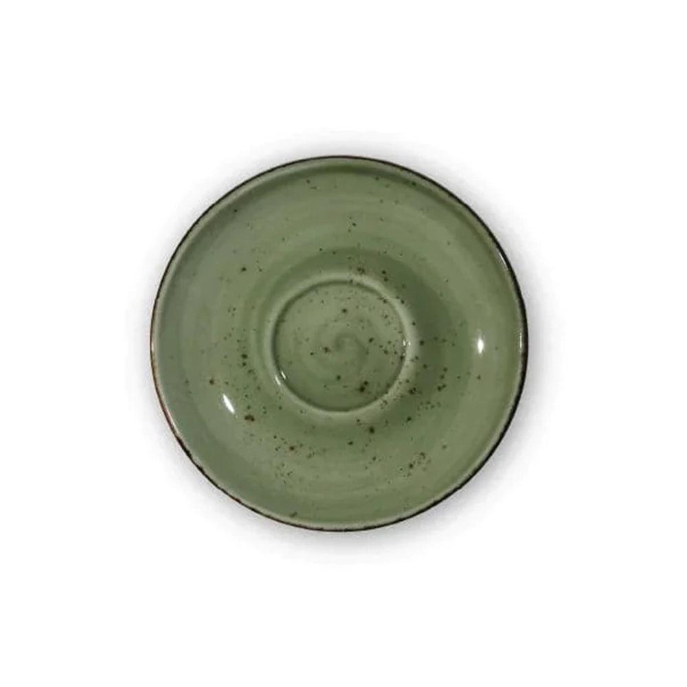 Furtino England Exotic 6"/15cm Green Porcelain Saucer