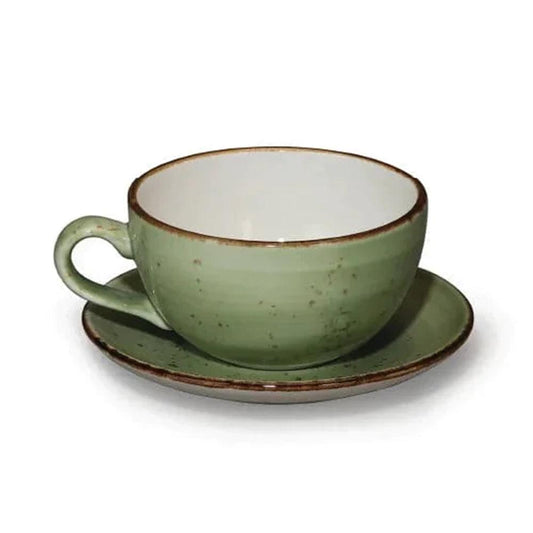 Furtino England Exotic 23cl/8oz Green Porcelain Tea Cup - HorecaStore