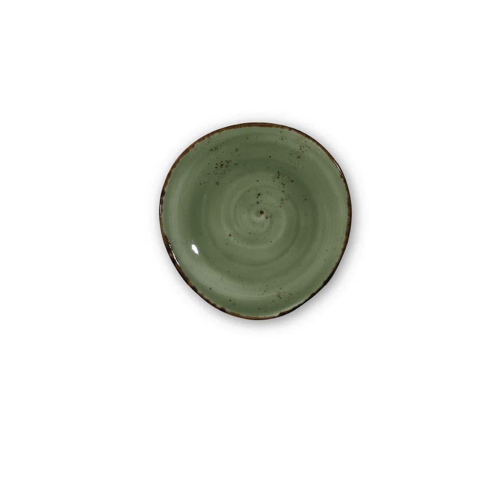 Furtino England Exotic 7"/17.5cm Green Porcelain Triangle Plate - HorecaStore