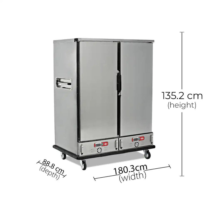 Empero EMP.BQ2 Heating Banquet Trolley, 22 x GN 2/1 Tray Capacity 3.4 kW, 135.2 x 88.8 x 180.3 cm - HorecaStore