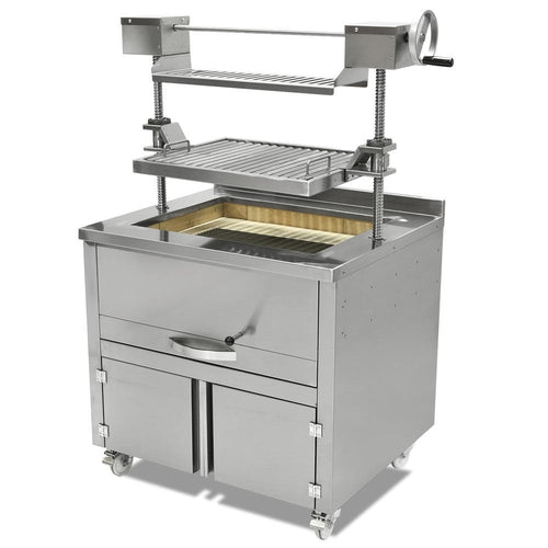 Empero Charcoal Grill Unit with Lift, 120 x 74.6 x 155 cm