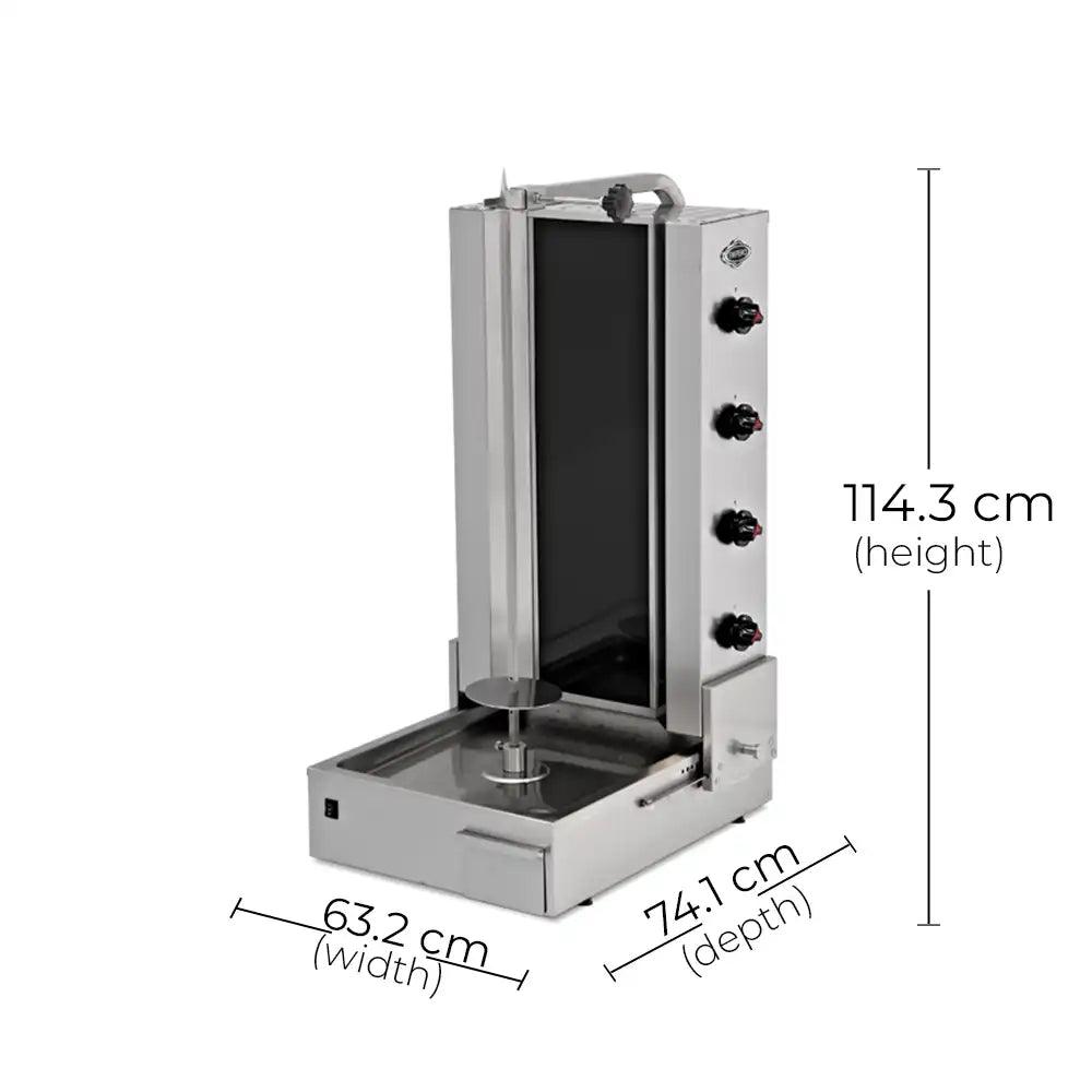 Empero Emp.DN.171 Electric Doner Grill With Thermal Glass 5.6 kW, 74.1 x 63.2 x 114.3 cm - HorecaStore