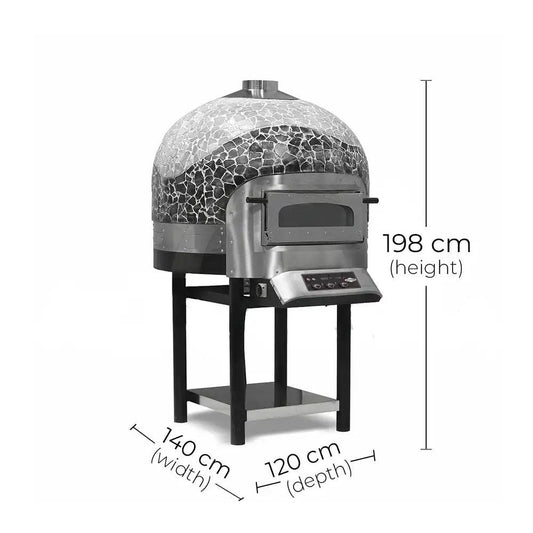 Empero EMP.SPO.01 Electric Rotating Pizza Oven 16 kW, 140 x 120 x 198 cm - HorecaStore