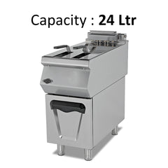 Empero Gas Fryer, 24 L, 12 kW, 40 x 90 x 85 cm