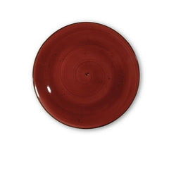 Furtino England Exotic 11"/28cm Red Porcelain Coupe Plate