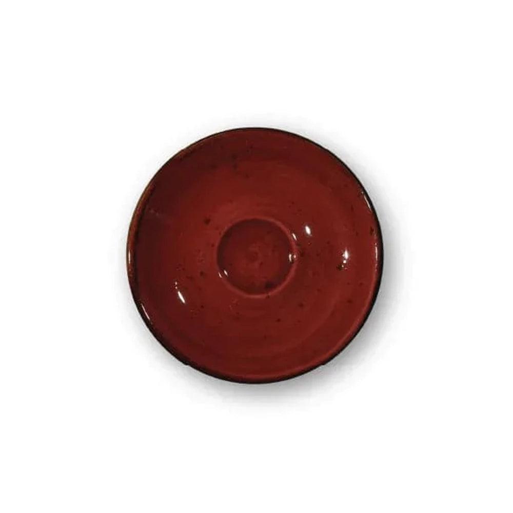 Furtino England Exotic 5"/13cm Red Porcelain Expresso Saucer - HorecaStore