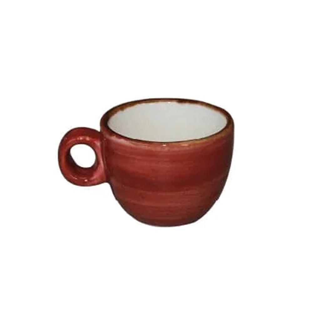 Furtino England Exotic 8cl/3oz Red Porcelain Expresso Cup - HorecaStore