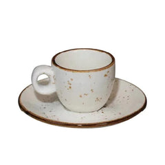 Furtino England Exotic 5"/13cm White Porcelain Expresso Saucer