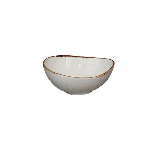 Furtino England Exotic 5"x6.5"/13x16.5cm White Porcelain Oval Bowl - HorecaStore