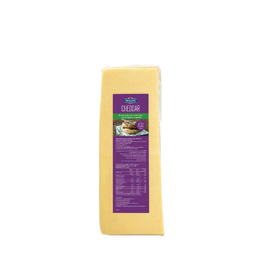 Emborg Cheddar Cheese White 34% Fat 1 Kg   HorecaStore