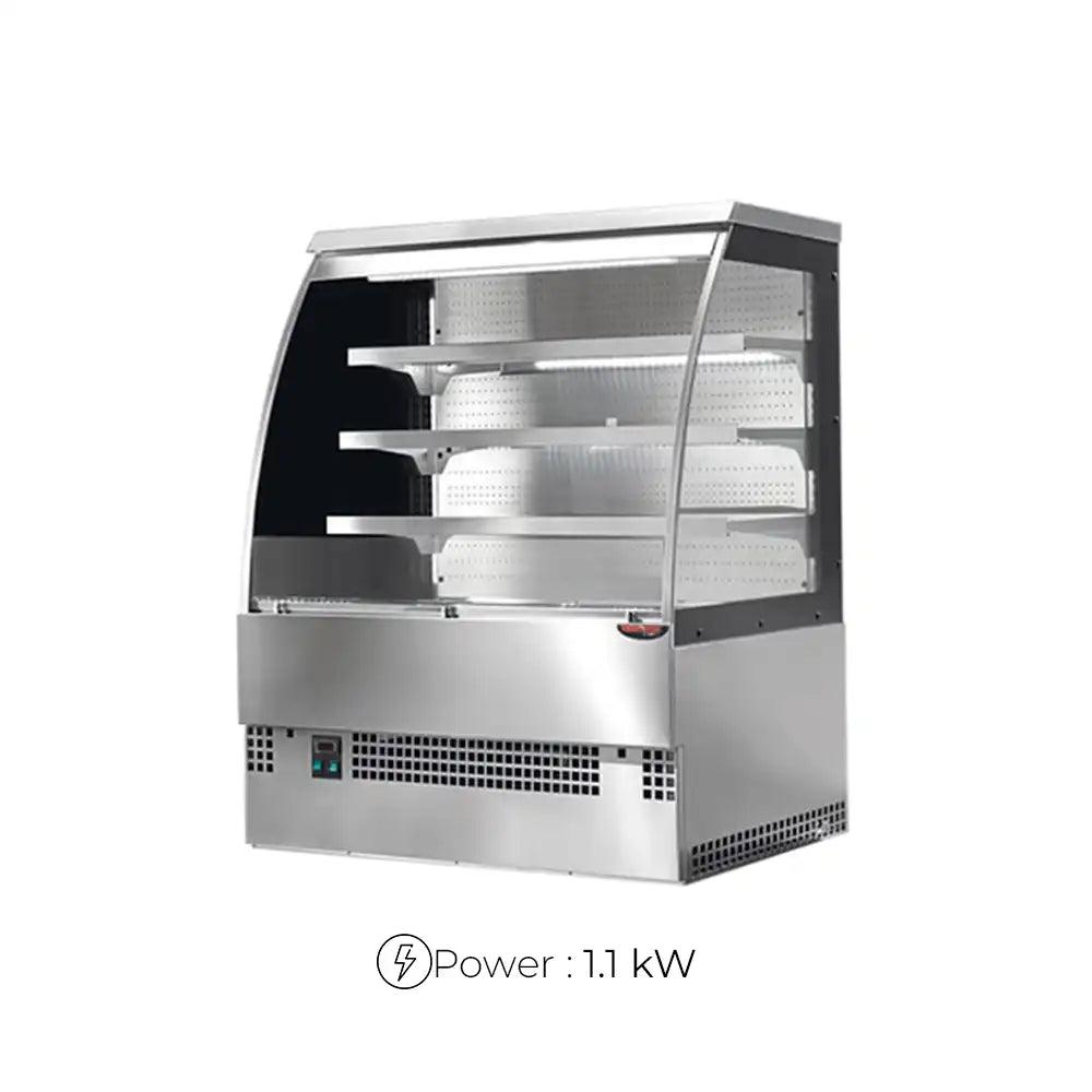 Tecnodom Evo90vself Ventilated Self Service Counter (Open Type), 3 Shelves 1.26 kW, 90 x 80 x 153 cm - HorecaStore