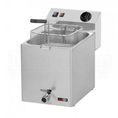 RM Gastro Electric Fryer with Oil Draining Tap, 8 L, 3 kW, 27 x 42 x 30 cm