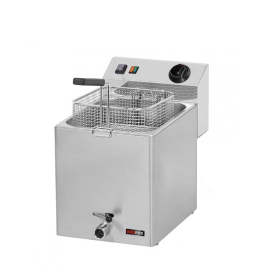 RM Gastro Electric Fryer with Oil Draining Tap, 8 L, 3 kW, 27 x 42 x 30 cm