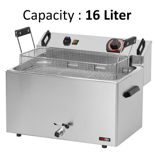 RM Gastro Electric Fryer, 16 L, 9 kW, 54 x 45 x 37 cm