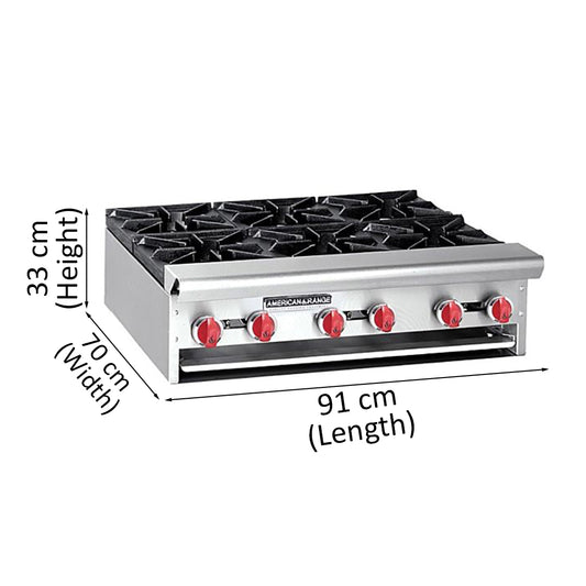 THS 4 Burner Gas Cooker, 29.3 kW, 91 x 70 x 33 cm