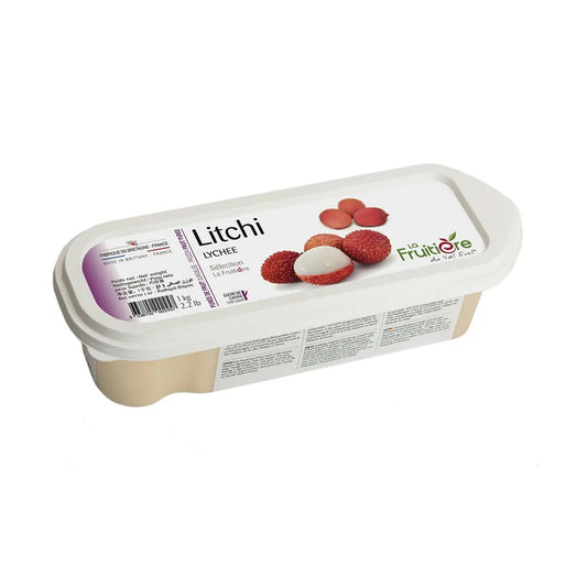 LA FRUITIER Pure Lychee Puree? Frozen, Sugar Enhanced - 6 x 1 Kg Pack