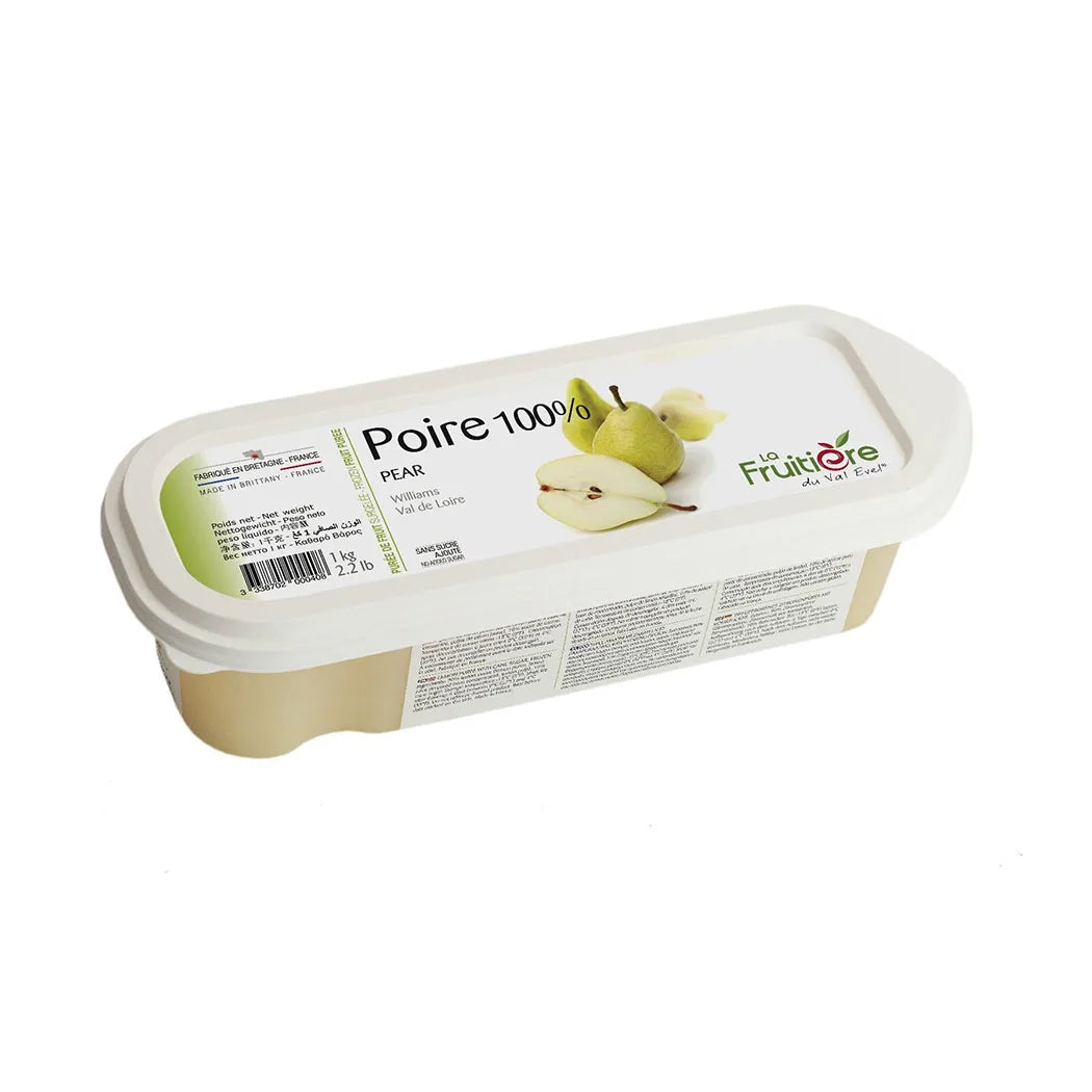 La Fruitiere Loire Valley Pear Puree Frozen - 6 x 1 Kg Pack