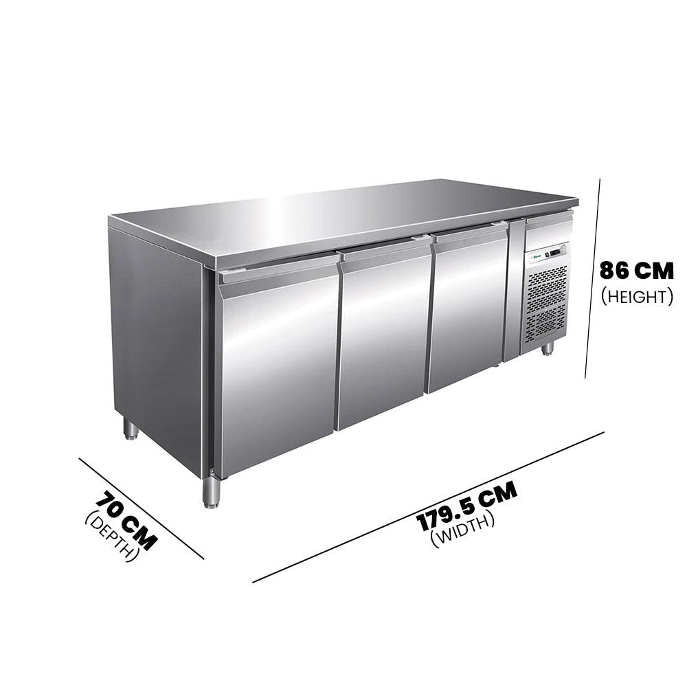 Forcar G-GN3100BT Three Door Under Counter Freezer With Backsplash 417 Liter 570W - HorecaStore