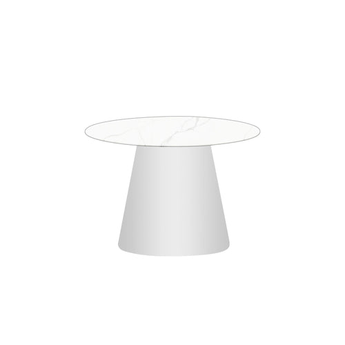 Gymkhana Conic Outdoor Coffee Table Base, White, 40x40 cm