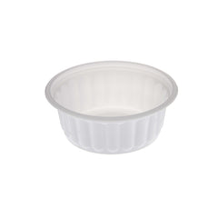 Hotpack White PP Corrugated Plastic Bowl Base, 500 mI, 1000 PCs