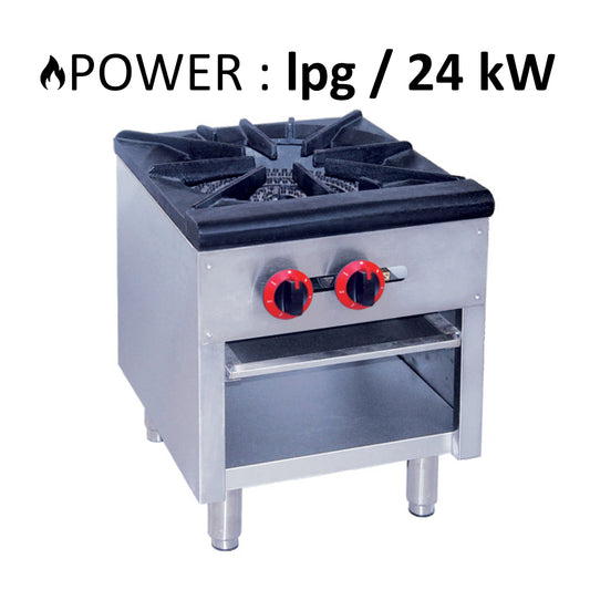 THS Single Burner Gas Cooker, 24 kW, 55 x 46 x 50 cm