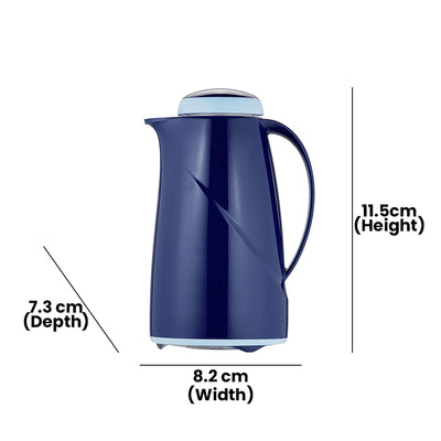 HELIOS HL294-008 FLASK WAVE, 1 ltr. CAPACITY - DARK BLUE COLOR