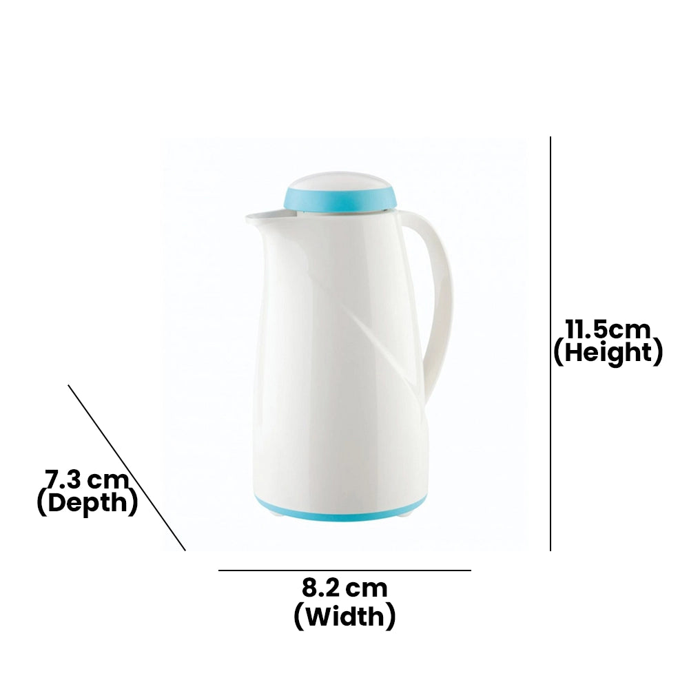 HELIOS HL294-1103 FLASK, 1 ltr. - WHITE / AQUA COLOR