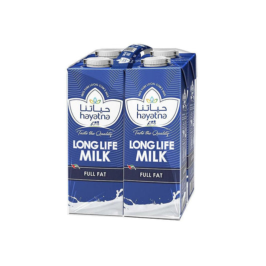Hayatna Long Life Full Cream Milk 12 x 1 Liters   HorecaStore