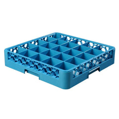 Jiwins Plastic 25-Compartment Standard Glass Rack Blue 19.7 x 19.7 x 4"