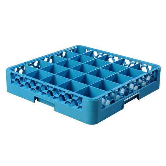 Jiwins Plastic 25 Compartment Standard Glass Rack Blue 19.7 x 19.7 x 4"