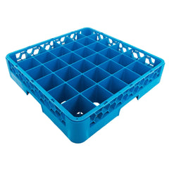 Jiwins Plastic 36-Compartment Standard Glass Rack Blue 19.7 x 19.7 x 4"