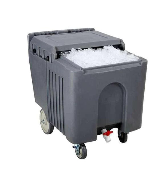 Jiwins Plastic Insulated Ice Caddy With Sliding Lid 23 x 31.5 x 29.4" Grey 110L