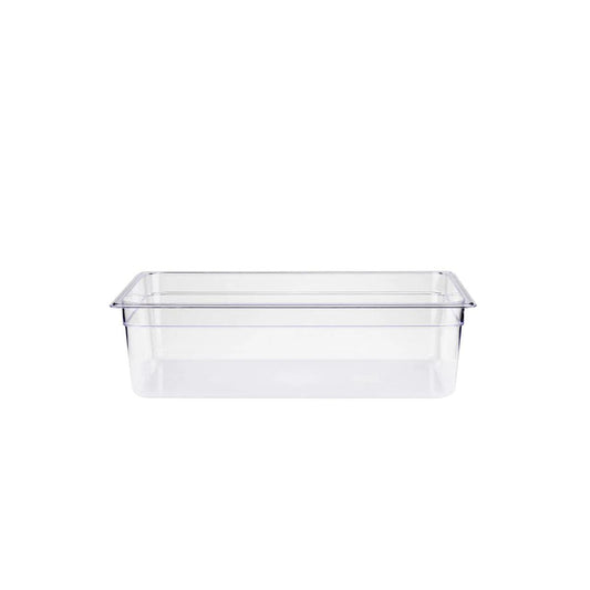 Jiwins Polycarbonate GN Food Pan 1/1 15cm Deep, Transparent    6/Case