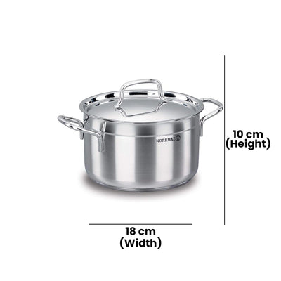 KORKMAZ KA1017 ALFA CASSEROLE, 18 cm x 10 cm / 2.5 ltr. CAPACITY