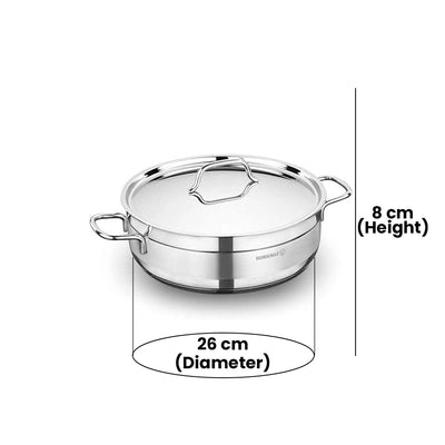 KORKMAZ KA1024 ALFA LOW CASSEROLE, 26 cm x 8 cm / 4.2 ltr. CAPACITY